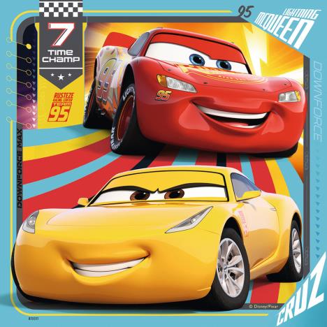 Disney Cars 3 x 49pc Jigsaw Puzzles Extra Image 1